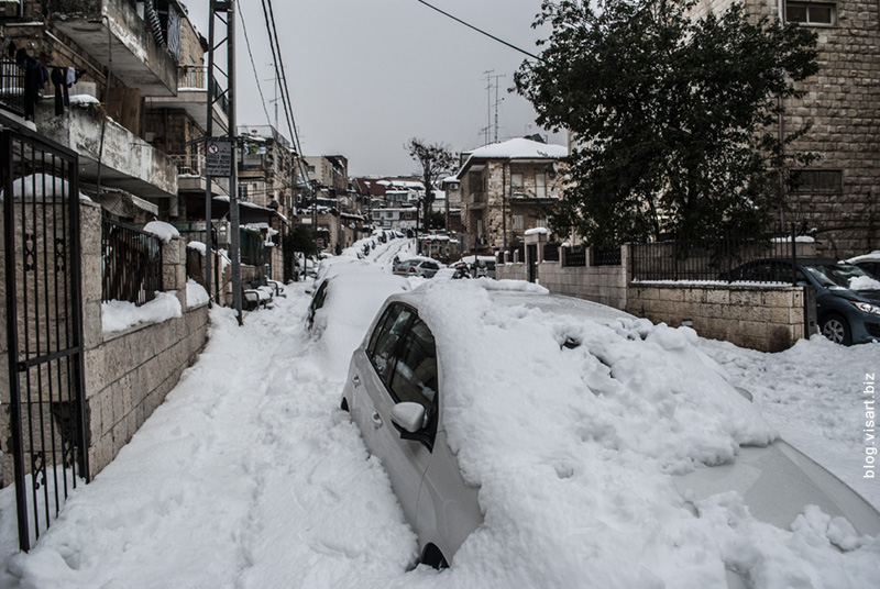 Иерусалим в осаде. Jerusalem in snow. סופה בירושלים