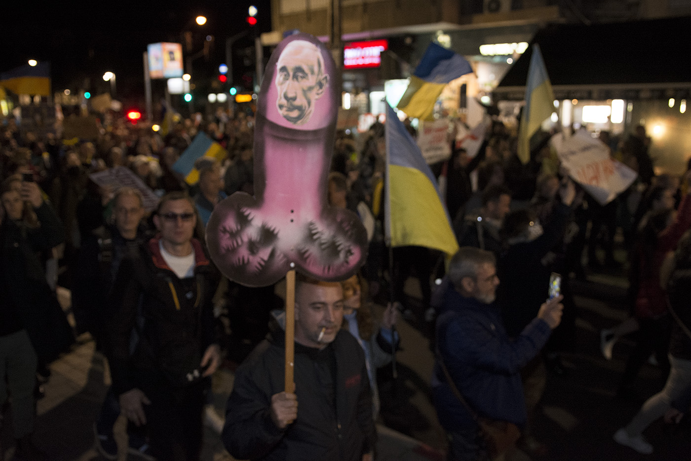 Митинг в Тель Авиве в поддержку Украины